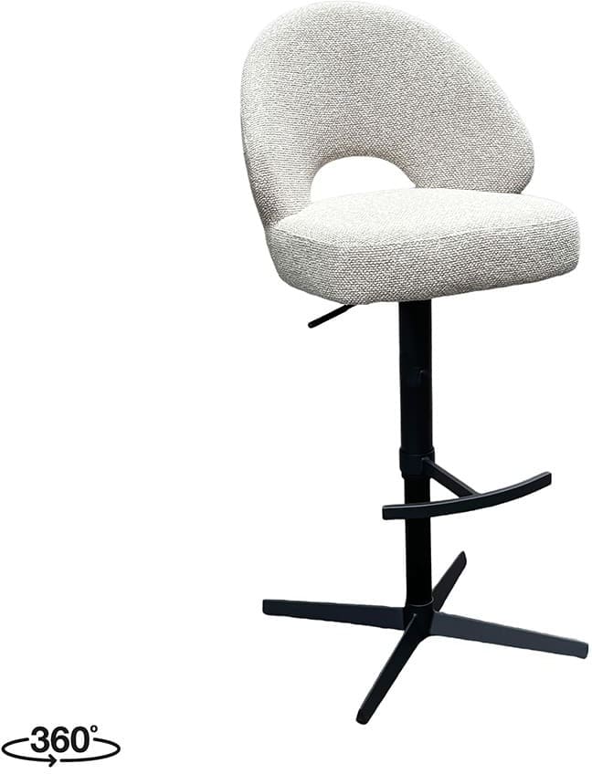 LABEL51 Barkruk Saint Tropez - Naturel - Royal Boucle Naturel Barstoel
