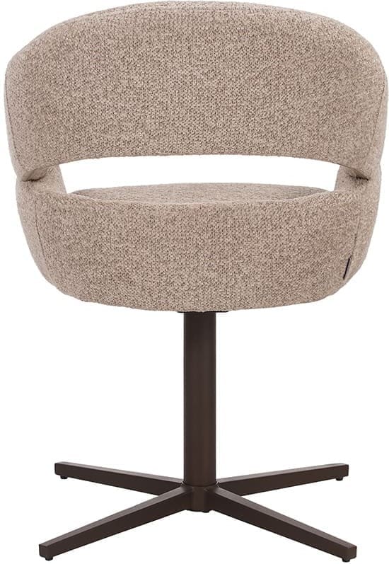 LABEL51 Eetkamerstoel Donna - Beige - Geweven - One Size Beige Eetkamerstoel