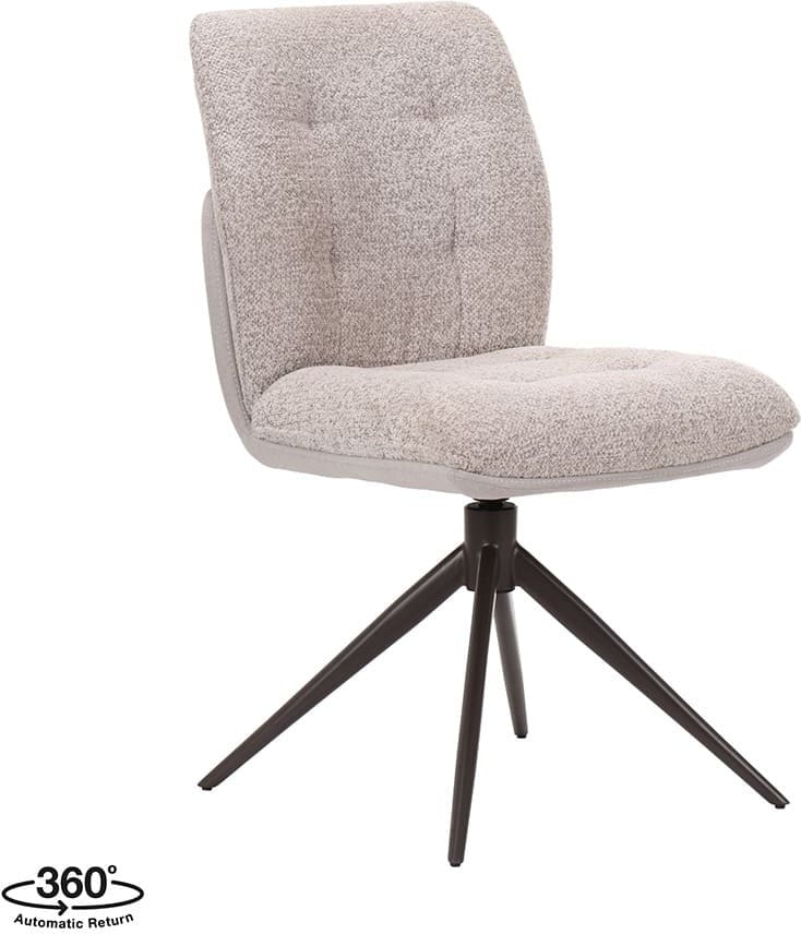 LABEL51 Eetkamerstoel No Way - Beige - Geweven Beige Eetkamerstoel