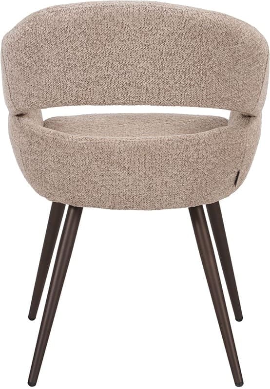 LABEL51 Eetkamerstoel Pia - Beige - Geweven - One Size Beige Eetkamerstoel