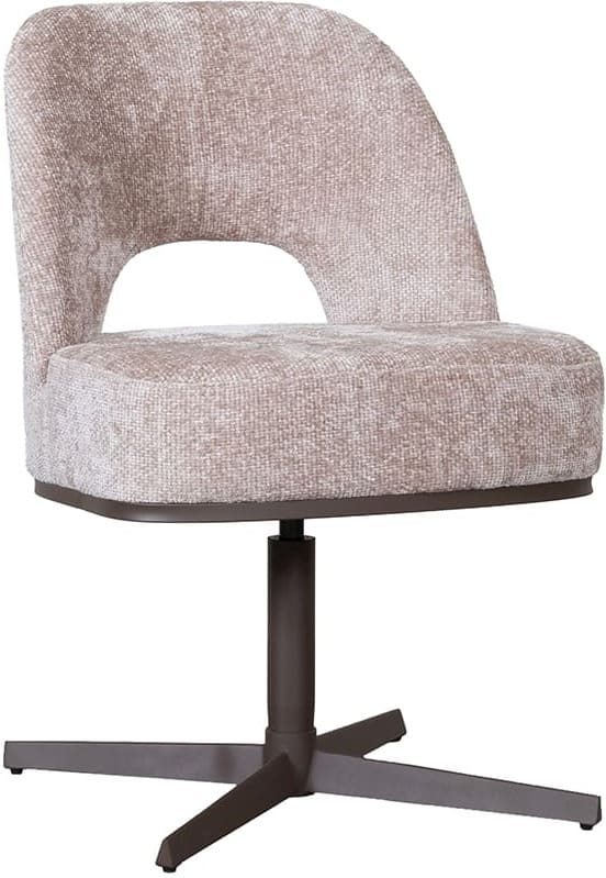 LABEL51 Eetkamerstoel Port Grimaud - Naturel - Chenille Naturel Eetkamerstoel