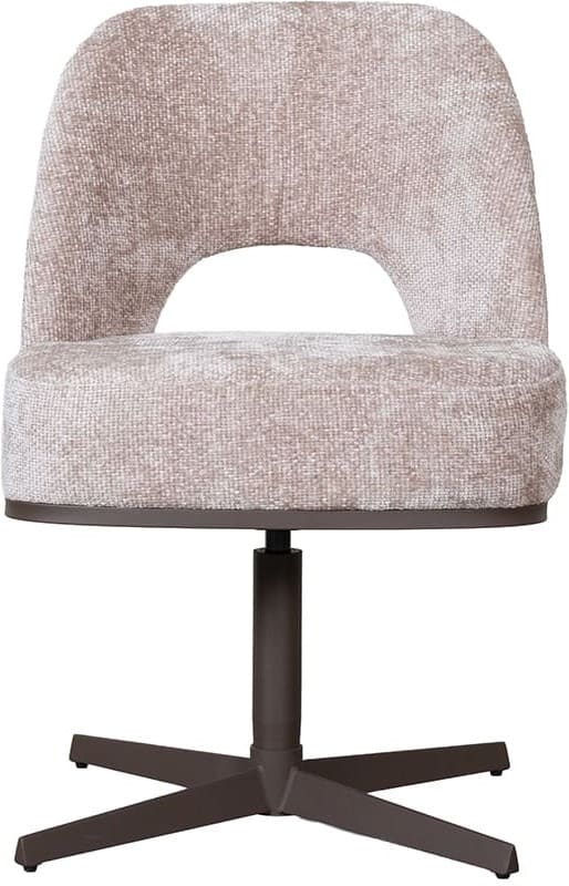LABEL51 Eetkamerstoel Port Grimaud - Naturel - Chenille Naturel Eetkamerstoel