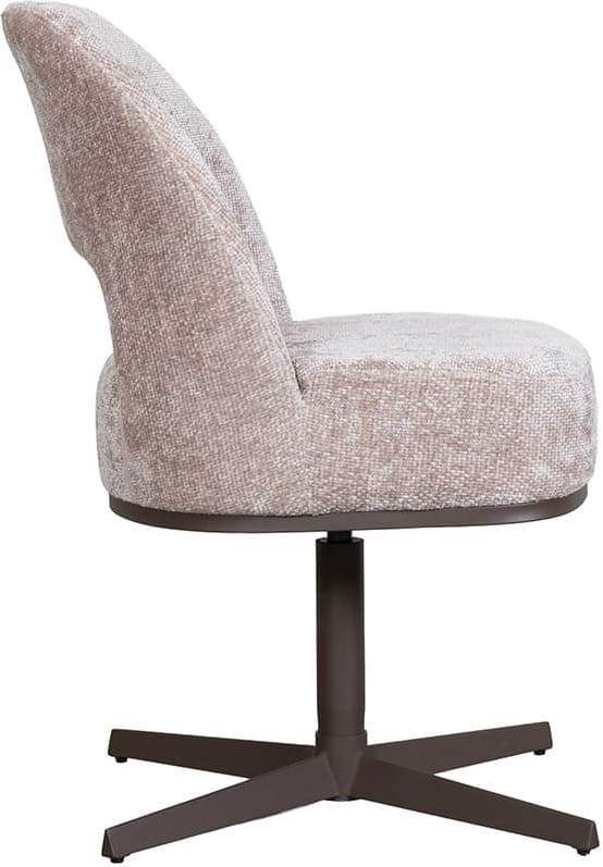 LABEL51 Eetkamerstoel Port Grimaud - Naturel - Chenille Naturel Eetkamerstoel