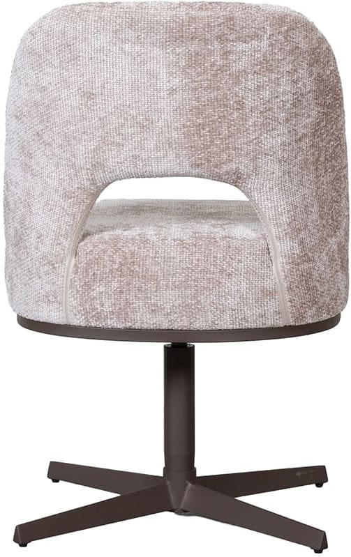 LABEL51 Eetkamerstoel Port Grimaud - Naturel - Chenille Naturel Eetkamerstoel