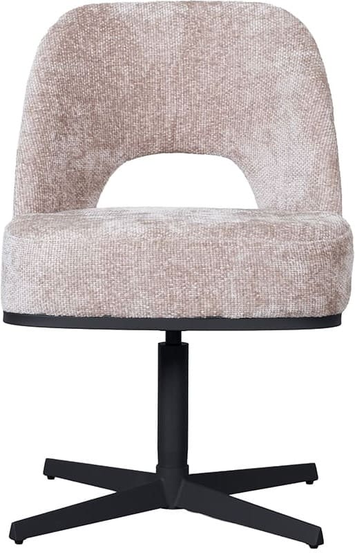 LABEL51 Eetkamerstoel Port Grimaud - Naturel - Chenille Naturel Eetkamerstoel