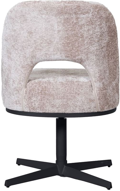 LABEL51 Eetkamerstoel Port Grimaud - Naturel - Chenille Naturel Eetkamerstoel