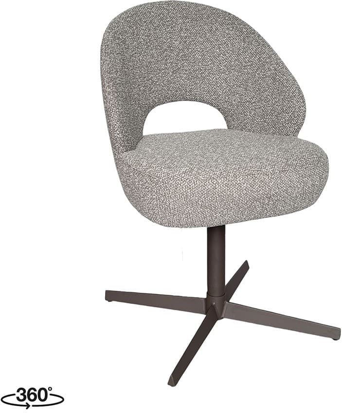 LABEL51 Eetkamerstoel Saint Tropez - Mushroom - Boucle Eetkamerstoel
