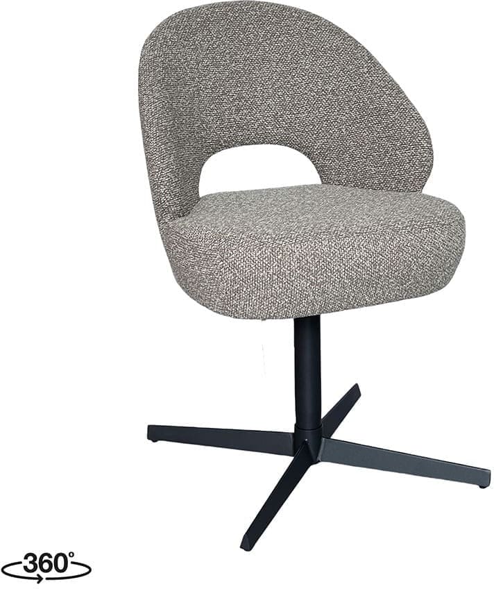 LABEL51 Eetkamerstoel Saint Tropez - Mushroom - Boucle Eetkamerstoel