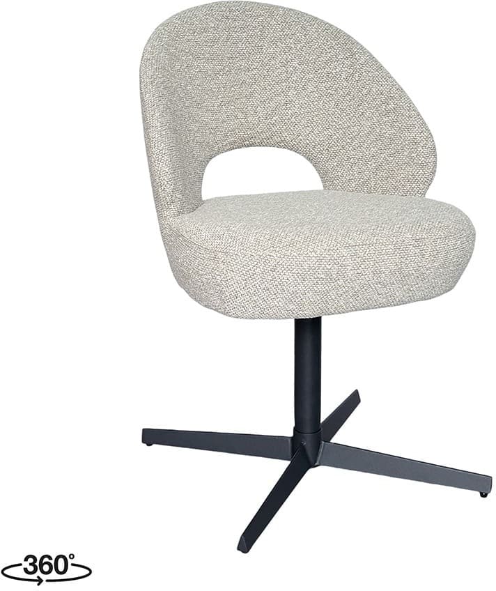 LABEL51 Eetkamerstoel Saint Tropez - Naturel - Boucle Naturel Eetkamerstoel
