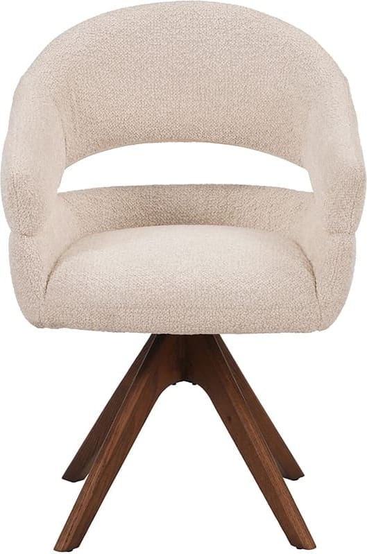 LABEL51 Eetkamerstoel Sofia - Naturel - Geweven - One Size Naturel Eetkamerstoel