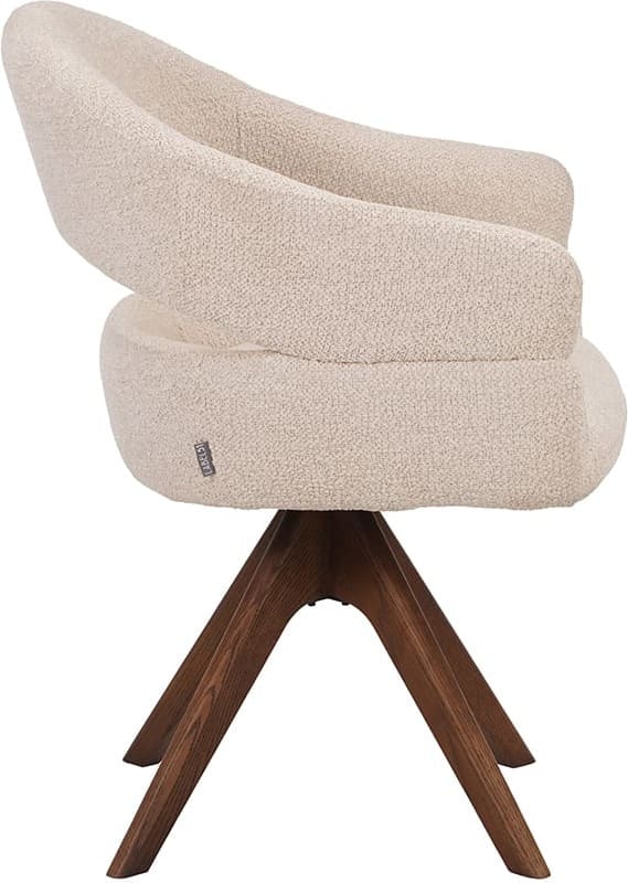 LABEL51 Eetkamerstoel Sofia - Naturel - Geweven - One Size Naturel Eetkamerstoel