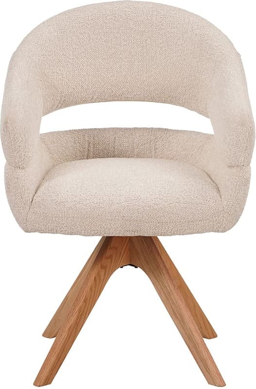 LABEL51 Eetkamerstoel Sofia - Naturel - Geweven - One Size Naturel Eetkamerstoel