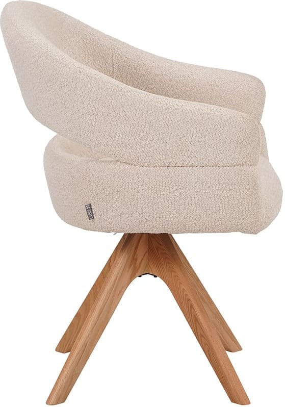 LABEL51 Eetkamerstoel Sofia - Naturel - Geweven - One Size Naturel Eetkamerstoel