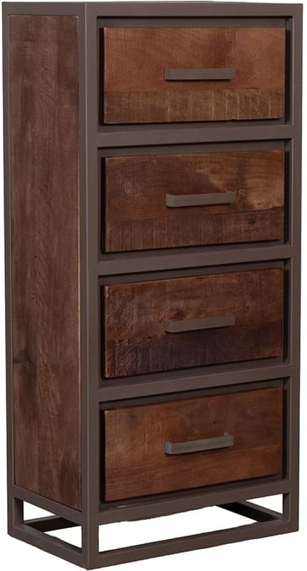 LABEL51 Ladekast Peru - Espresso - Mangohout - 50 cm Bruin Ladekast|Kast