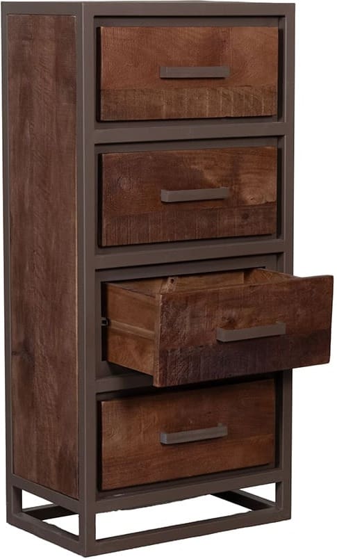 LABEL51 Ladekast Peru - Espresso - Mangohout - 50 cm Bruin Ladekast|Kast