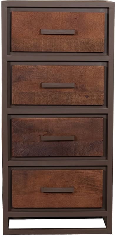 LABEL51 Ladekast Peru - Espresso - Mangohout - 50 cm Bruin Ladekast|Kast