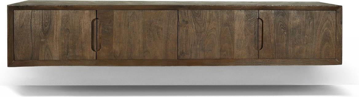 Livingfurn Tv-dressoir Cortez Zwevend 180cm Bruin|Naturel Tv-meubel|Tv-dressoir