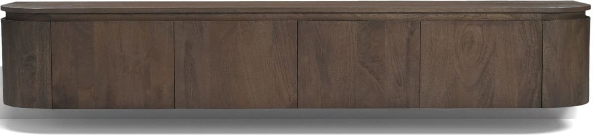 Livingfurn Tv-dressoir Elvano Malta Zwevend 220cm Bruin|Naturel Tv-meubel|Tv-dressoir