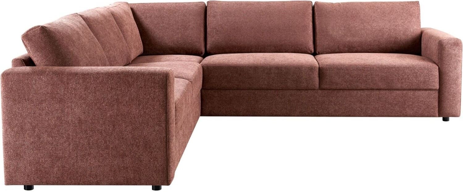 Profijt Meubel Hoekbank links Desana roestbruin basic comfort Bruin Hoekbank