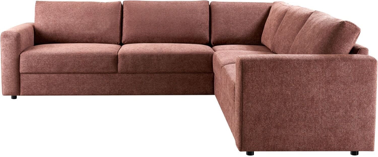 Profijt Meubel Hoekbank rechts Desana roestbruin basic comfort Bruin Hoekbank