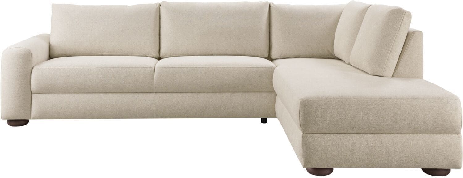 Profijt Meubel Hoekbank rechts Famatina beige basic comfort Beige|Wit Hoekbank
