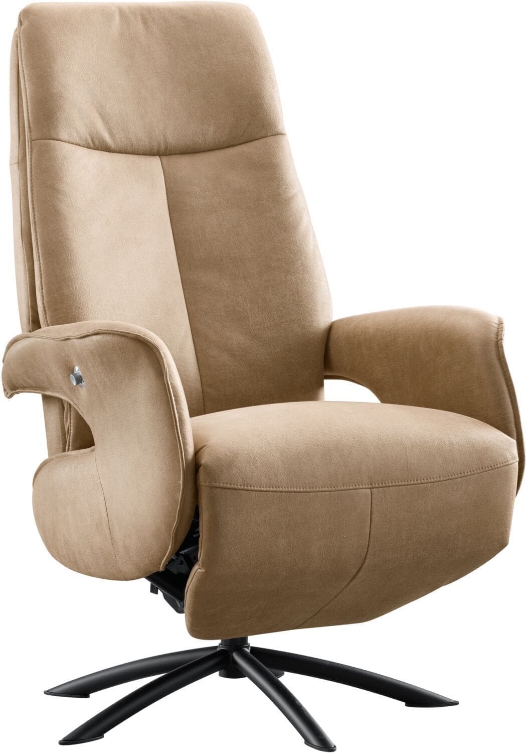 Profijt Meubel Relaxfauteuil Balfour large microleder lichtbruin Bruin Fauteuil