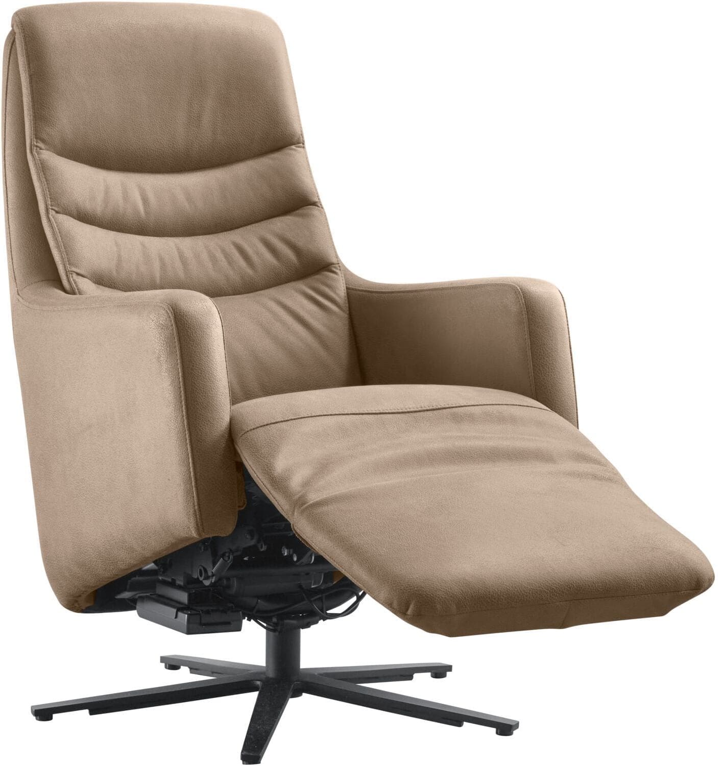 Profijt Meubel Relaxfauteuil Eriskay elektrisch microleder taupe Taupe Fauteuil