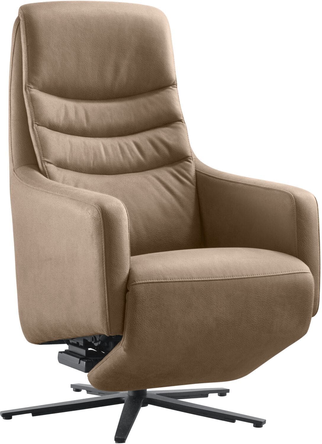 Profijt Meubel Relaxfauteuil Eriskay elektrisch microleder taupe Taupe Fauteuil