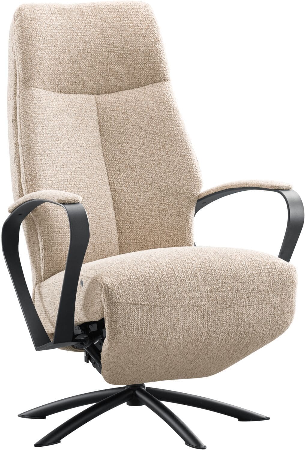 Profijt Meubel Relaxfautueil Beltra medium elektrisch beige Beige|Wit Fauteuil