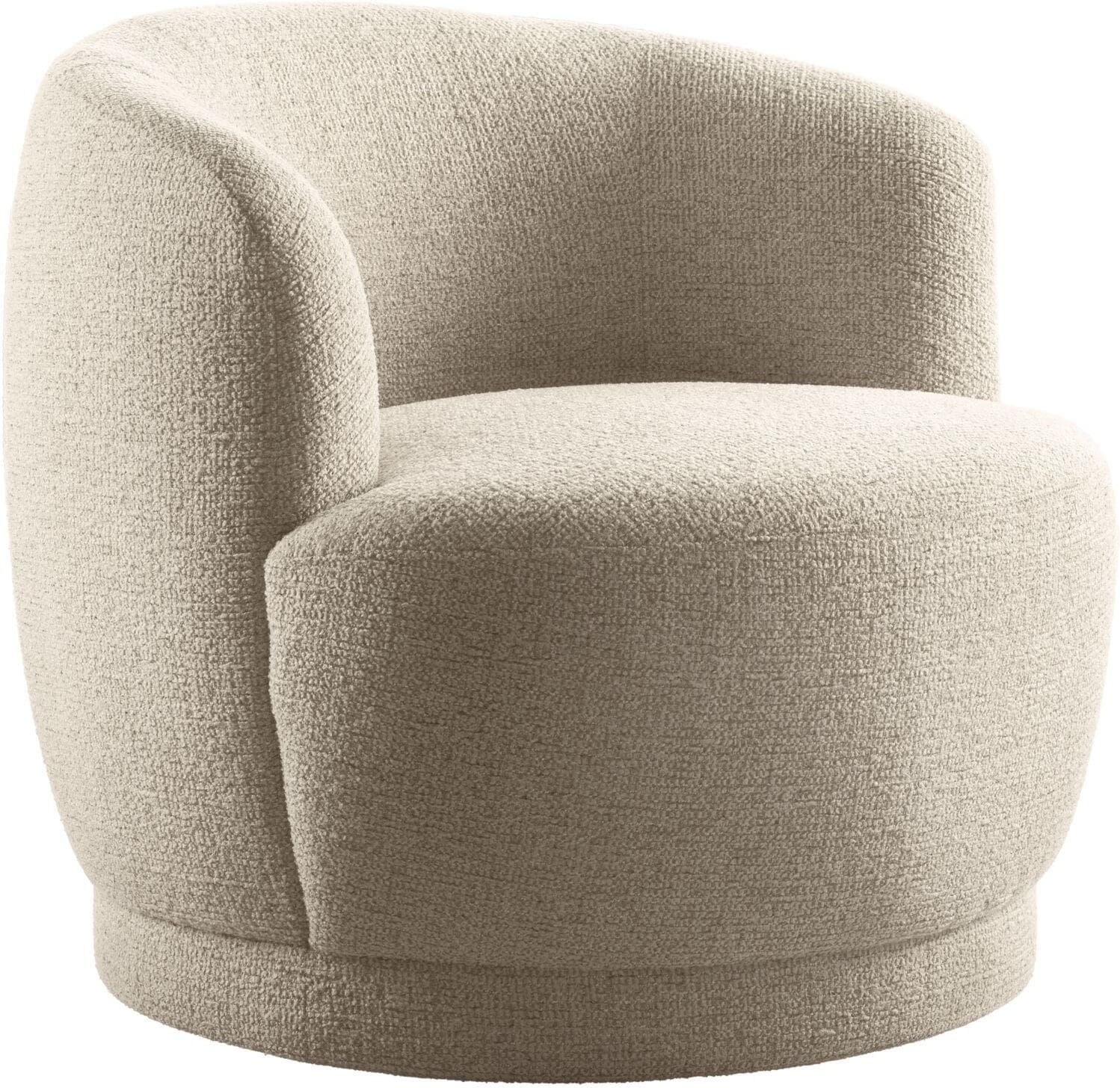 Pronto Wonen Draaifauteuil Fiumi beige Beige|Wit Draaifauteuil