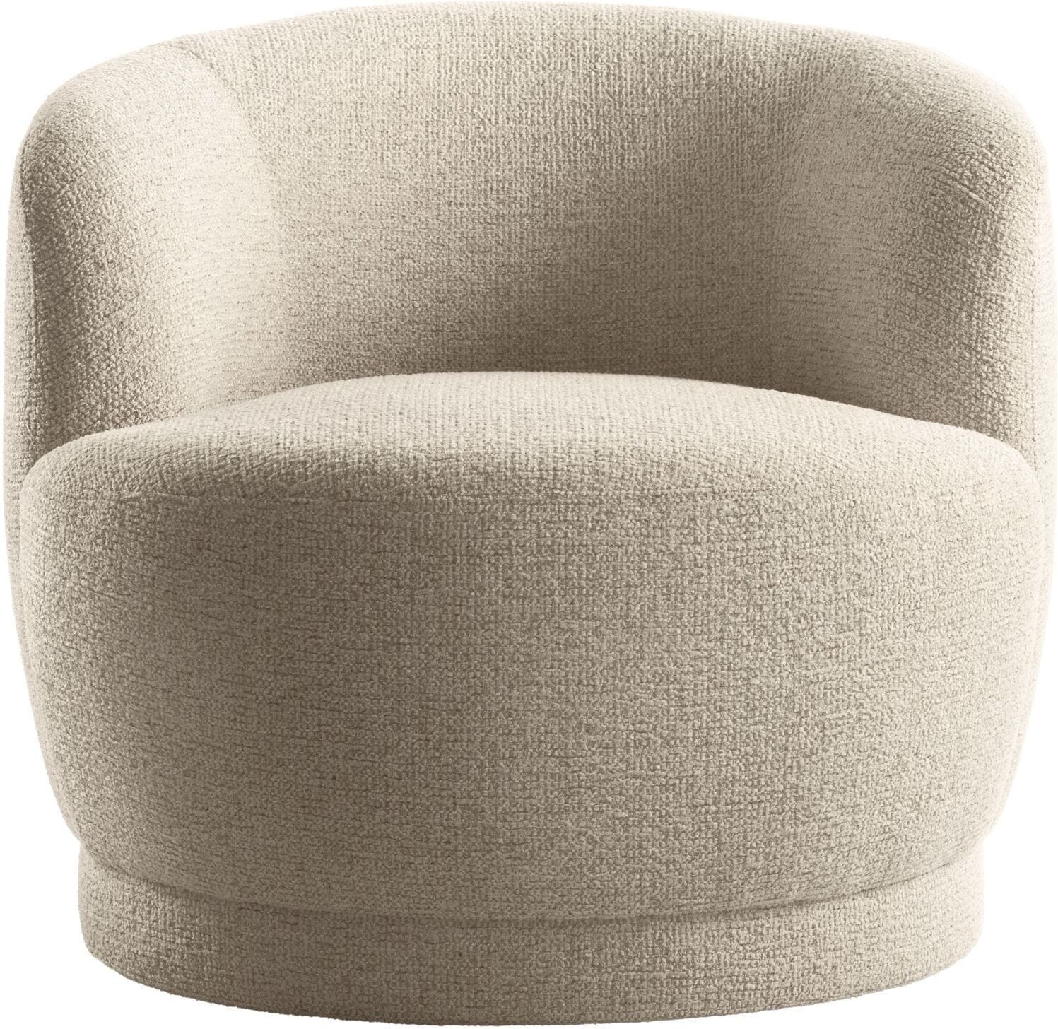 Pronto Wonen Draaifauteuil Fiumi beige Beige|Wit Draaifauteuil