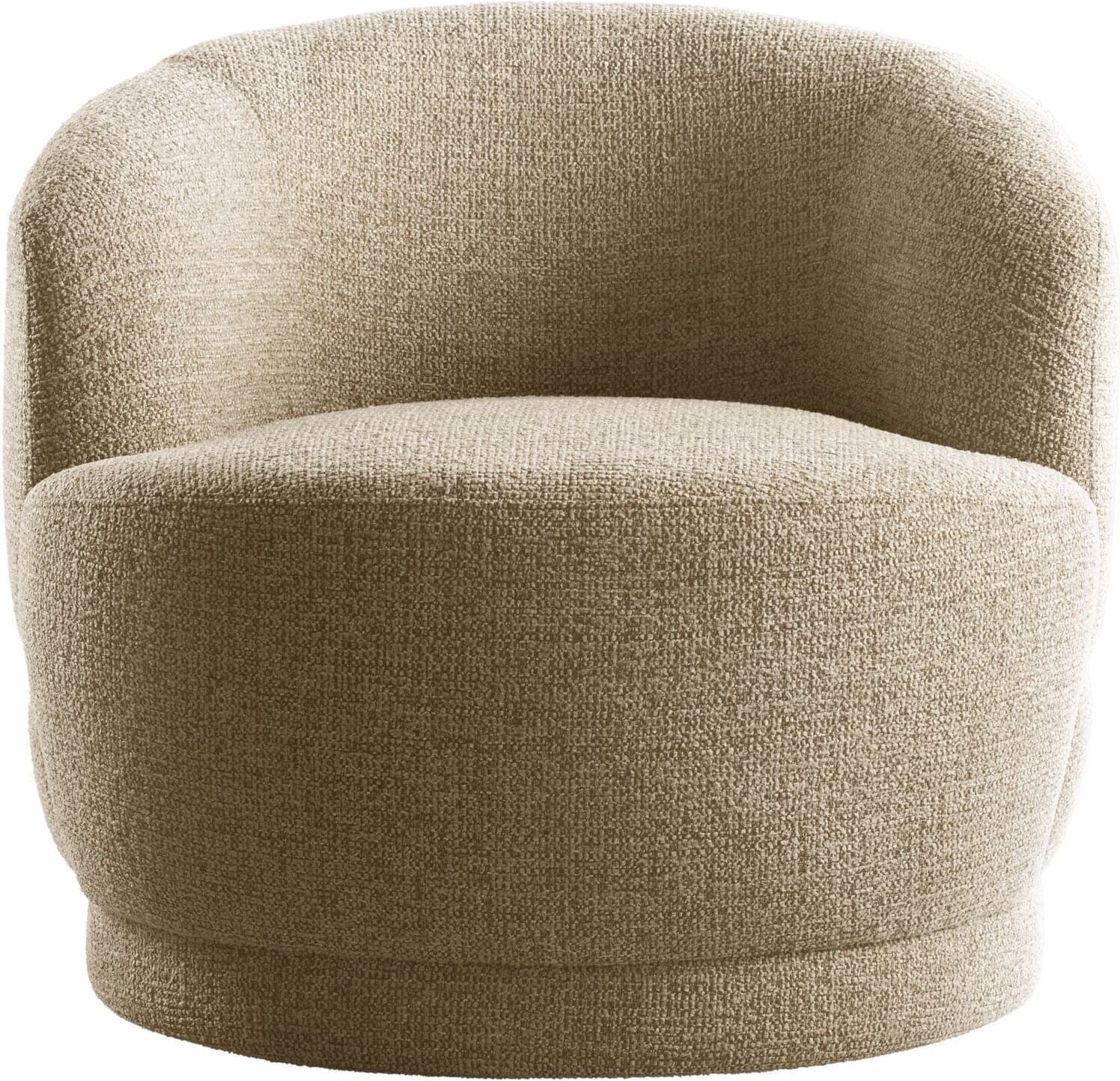 Pronto Wonen Draaifauteuil Tenna beige Beige|Wit Draaifauteuil