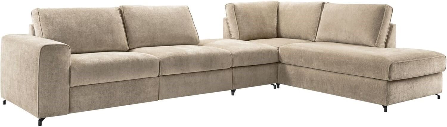 Pronto Wonen Hoekbank rechts Licato taupe relaxfunctie excellent comfort Taupe Bank