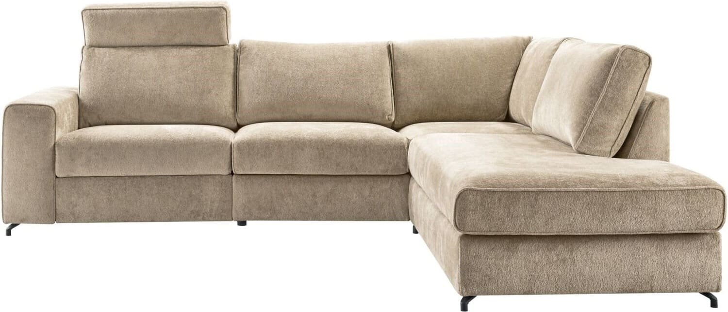 Pronto Wonen Hoekbank rechts Licato taupe relaxfunctie excellent comfort Taupe Bank