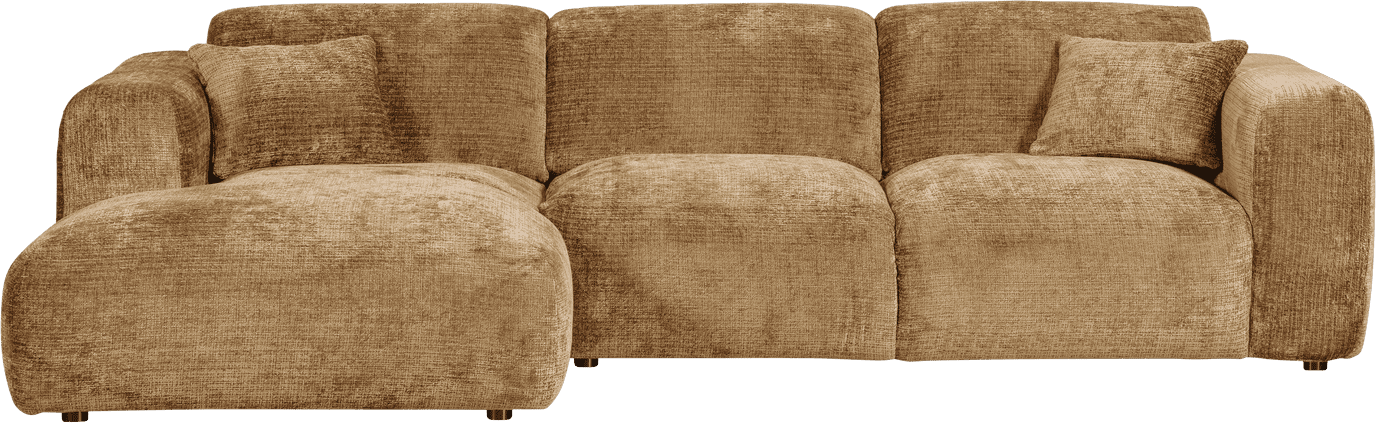 WOOOD Cloud chaise longue links chenille honinggeel Geel