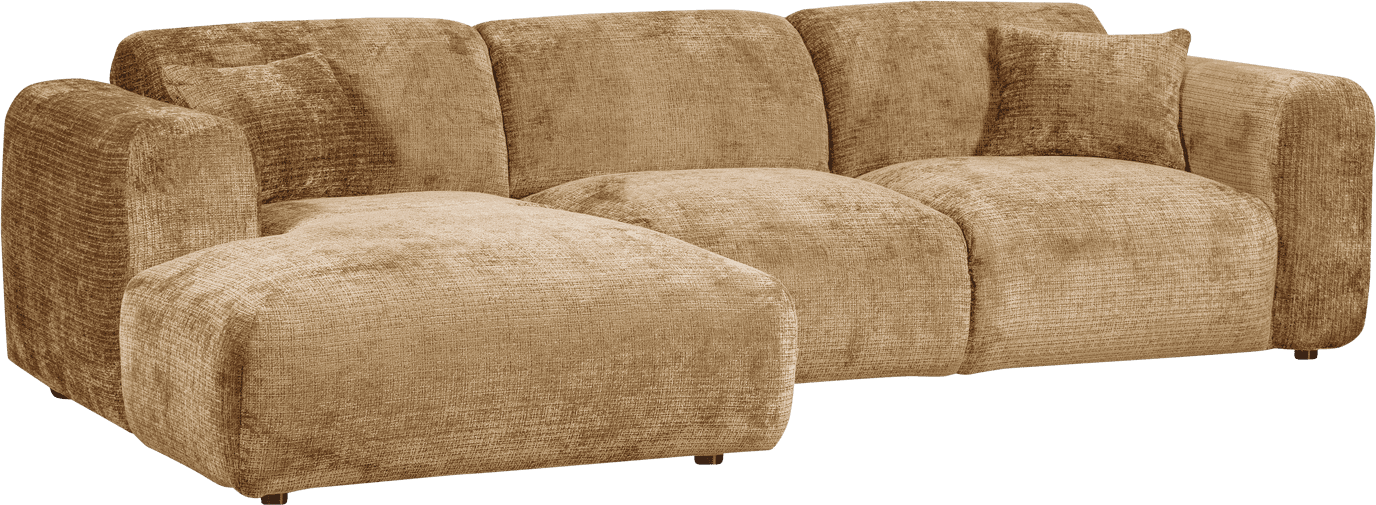 WOOOD Cloud chaise longue links chenille honinggeel Geel