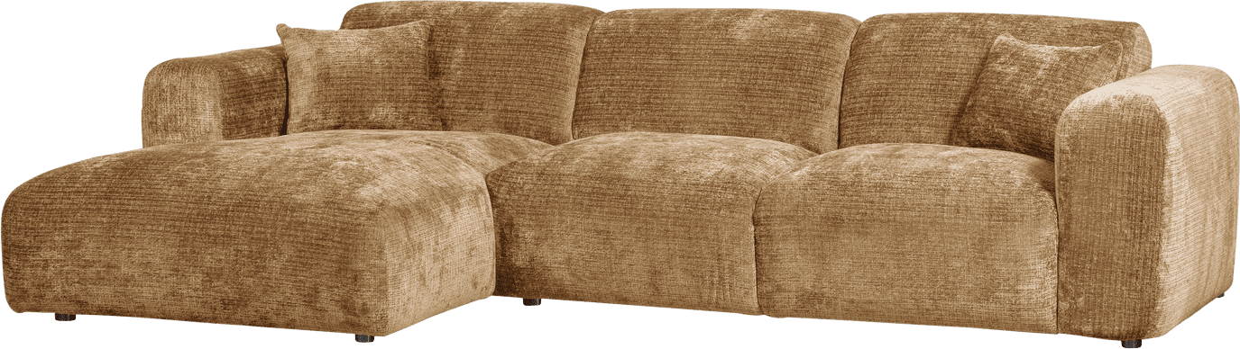 WOOOD Cloud chaise longue links chenille honinggeel Geel