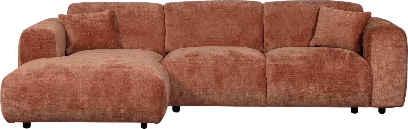 WOOOD Cloud chaise longue links chenille terra Cognac|Oranje|Bruin
