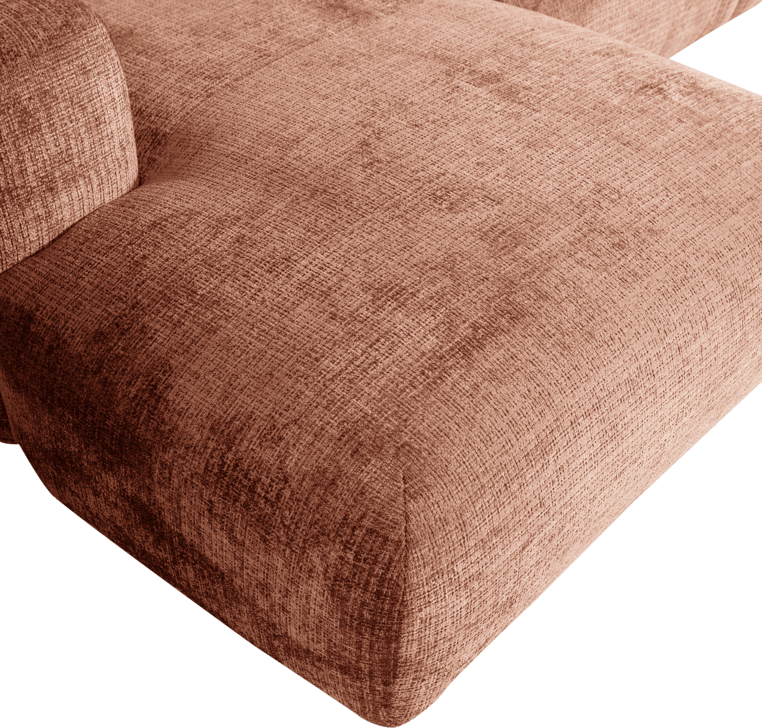 WOOOD Cloud chaise longue links chenille terra Cognac|Oranje|Bruin