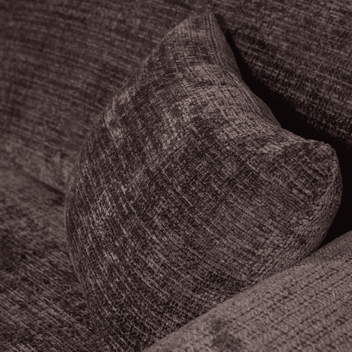 WOOOD Cloud chaise longue links chenille warmbruin Warm bruin