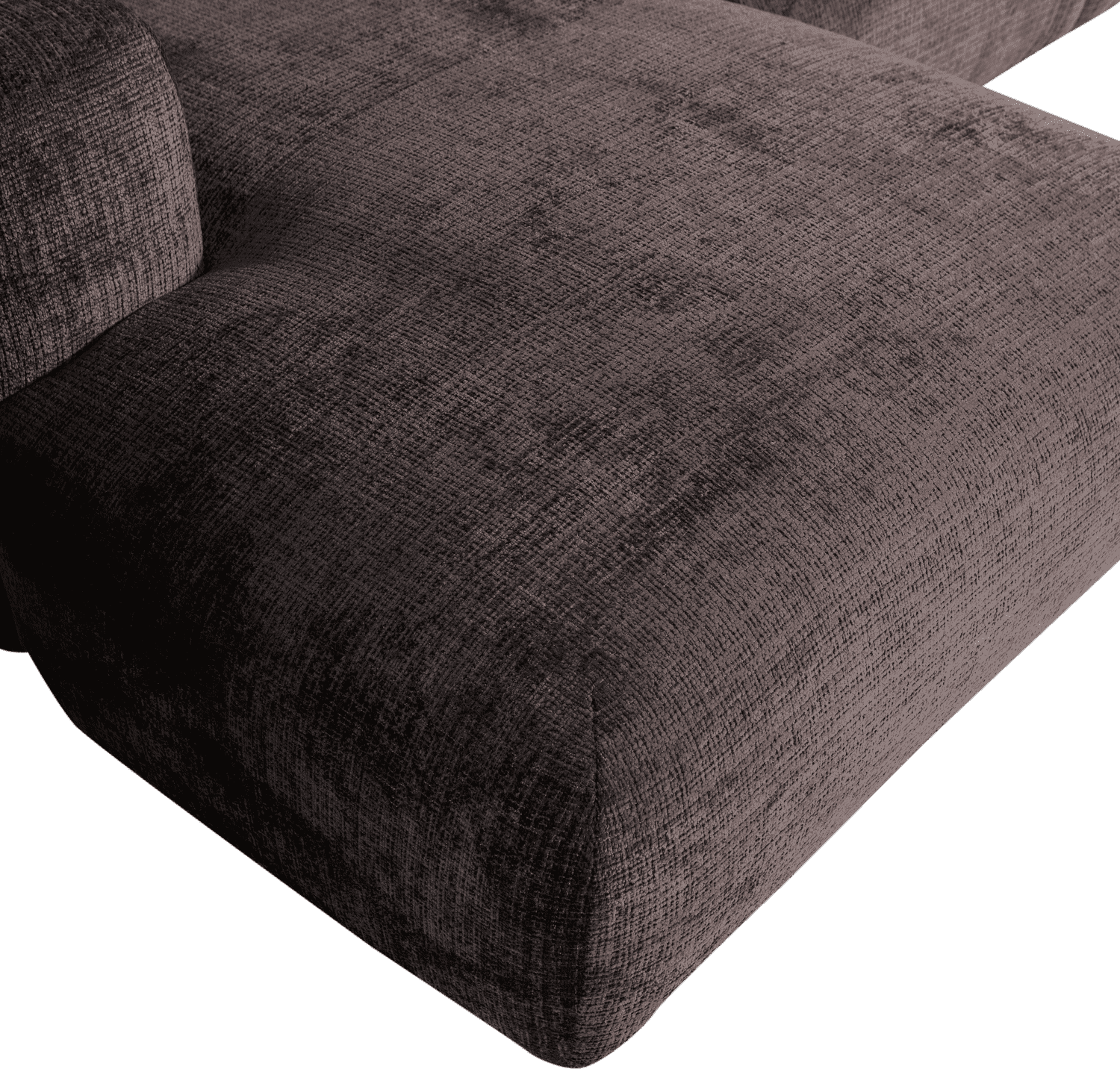 WOOOD Cloud chaise longue links chenille warmbruin Warm bruin