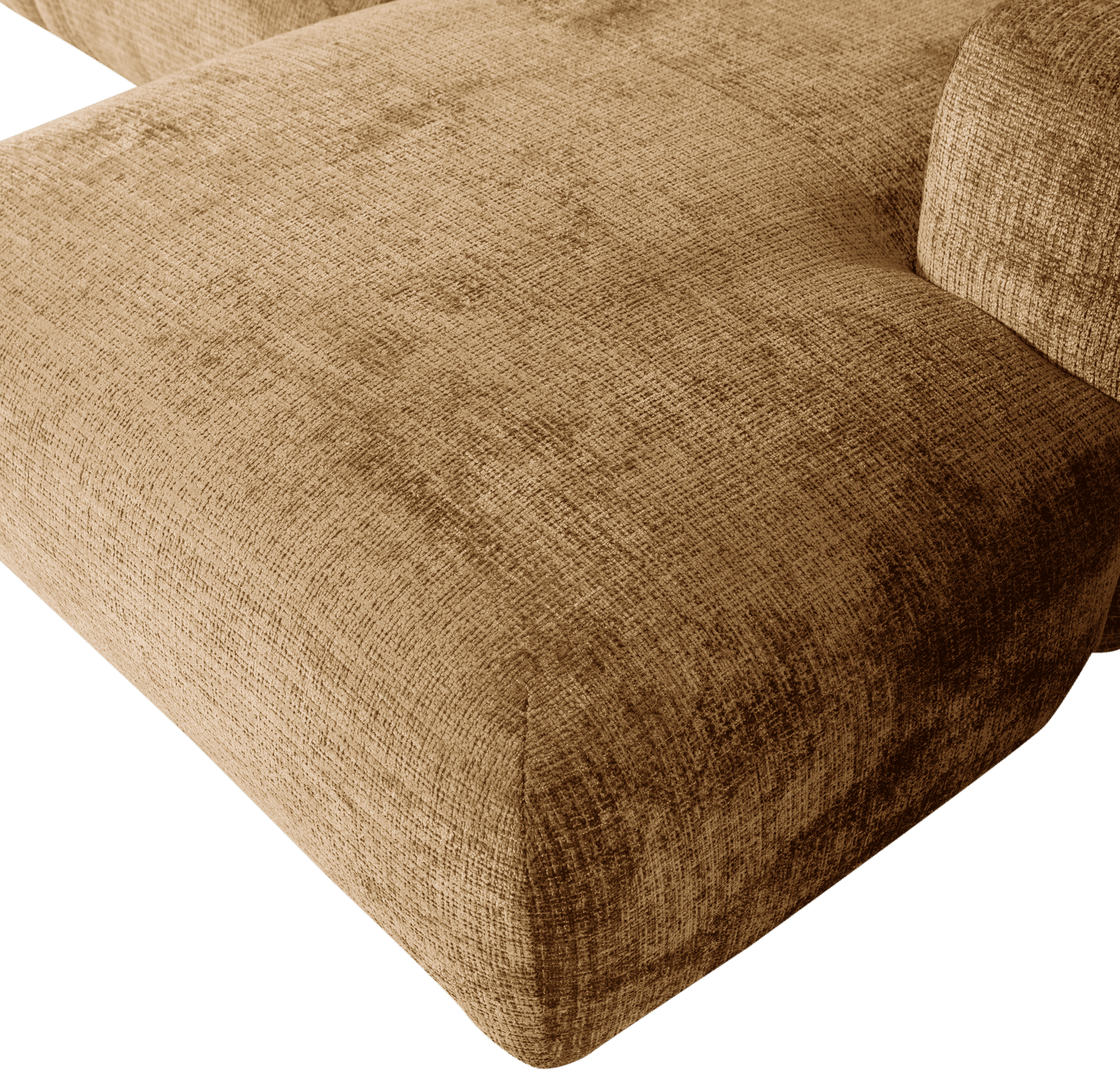 WOOOD Cloud chaise longue rechts chenille honinggeel Geel