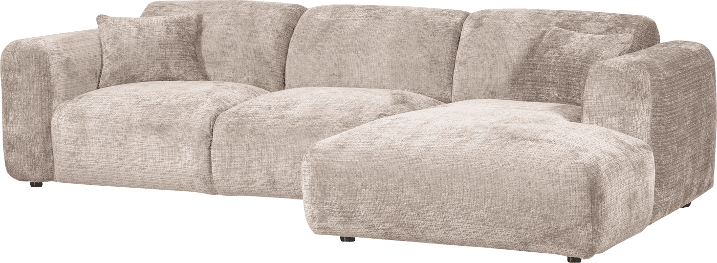 WOOOD Cloud chaise longue rechts chenille naturel Naturel
