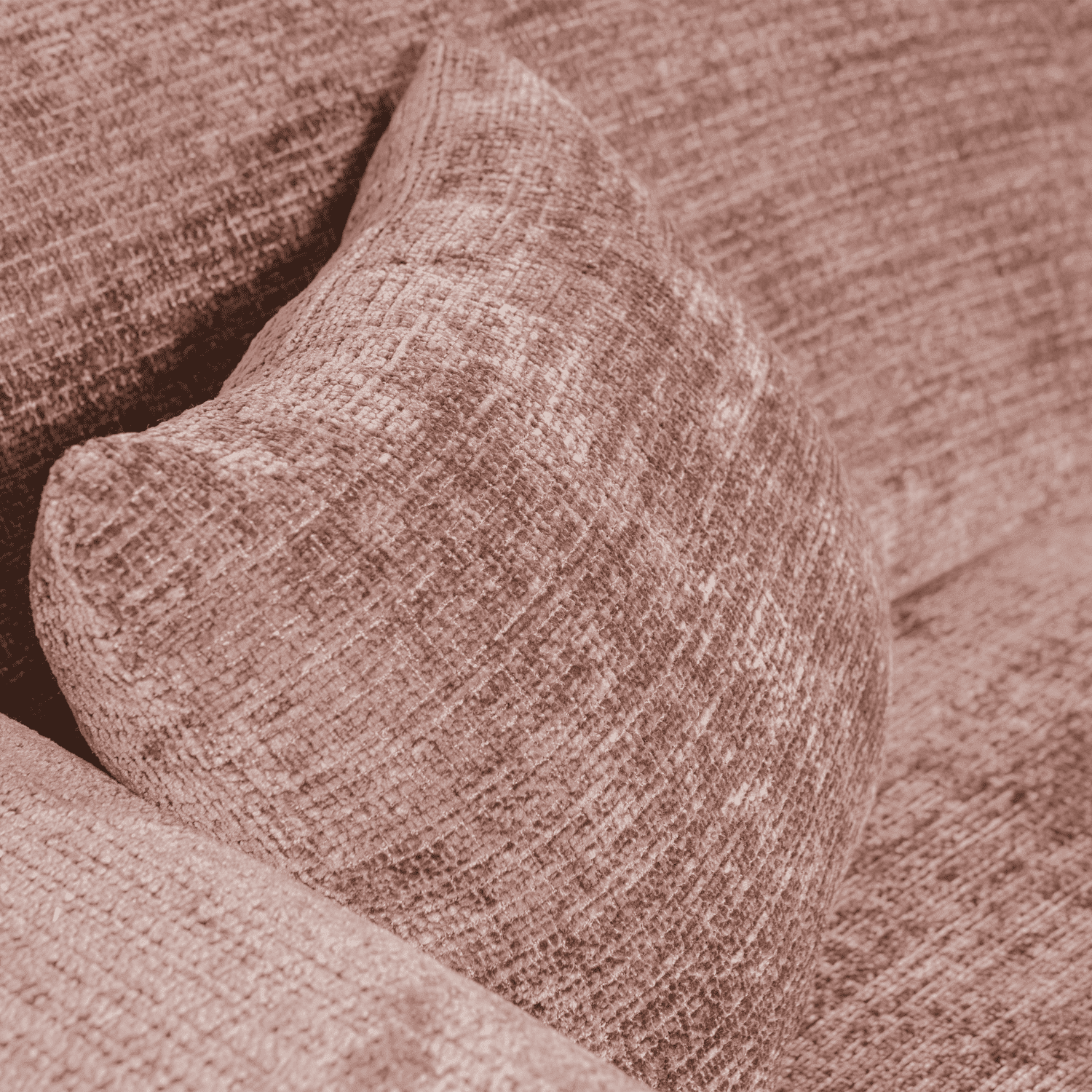 WOOOD Cloud chaise longue rechts chenille taupe/roze Taupe