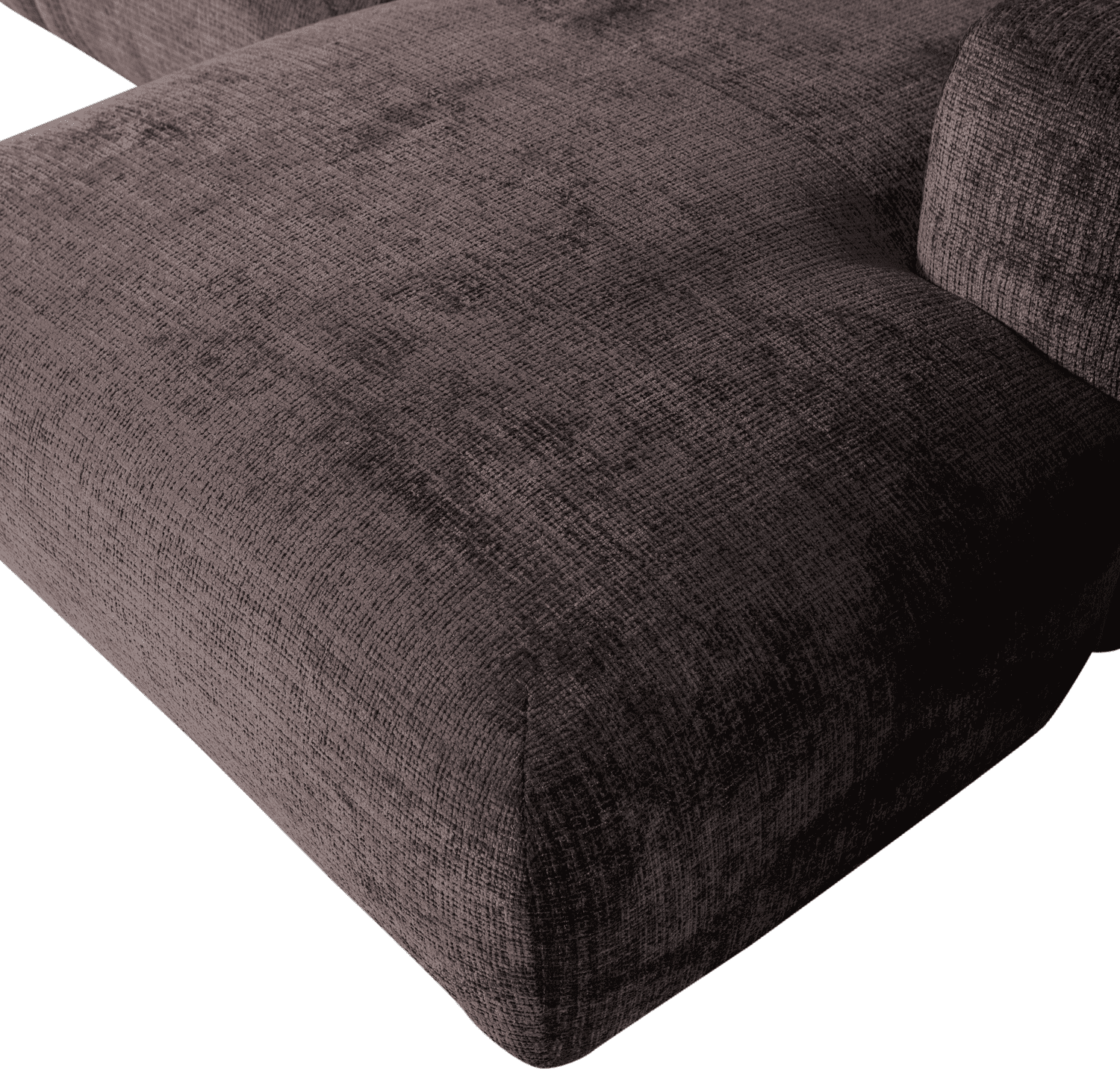 WOOOD Cloud chaise longue rechts chenille warmbruin Warm bruin