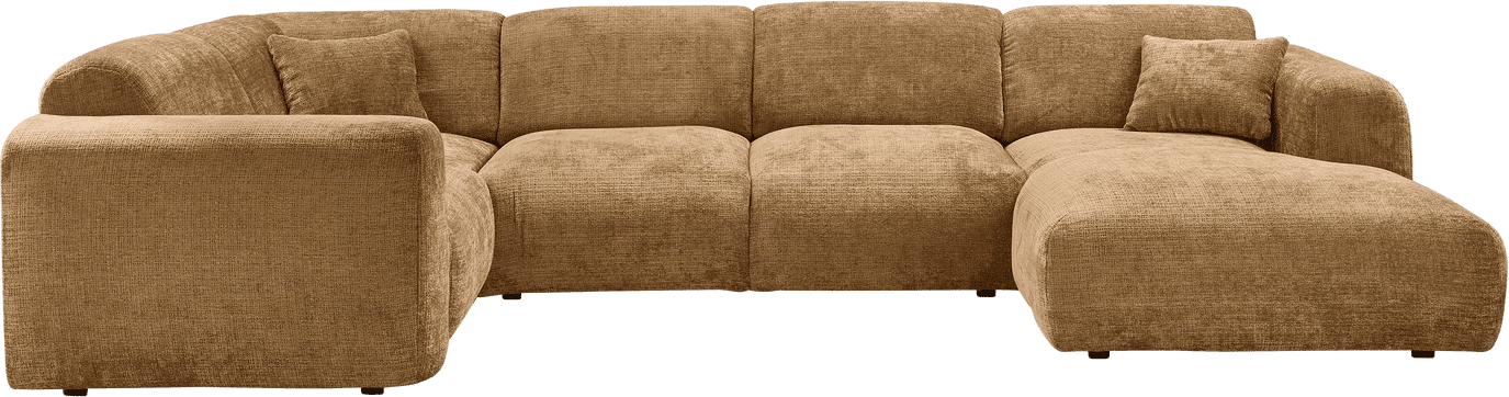 WOOOD Cloud hoekbank links chenille honinggeel Geel Hoekbank