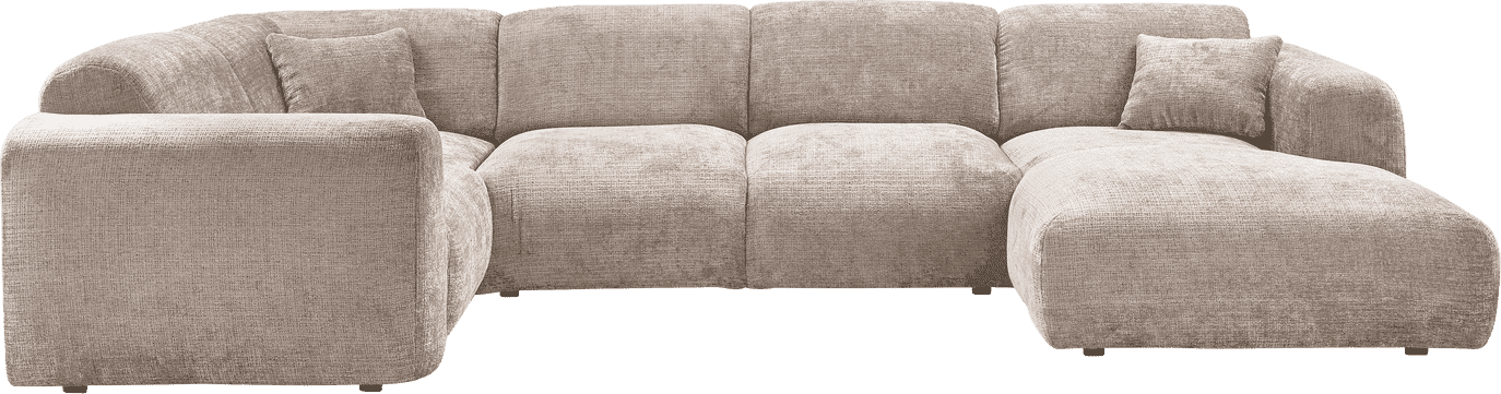 WOOOD Cloud hoekbank links chenille naturel Naturel Hoekbank