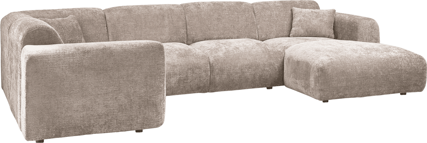 WOOOD Cloud hoekbank links chenille naturel Naturel Hoekbank