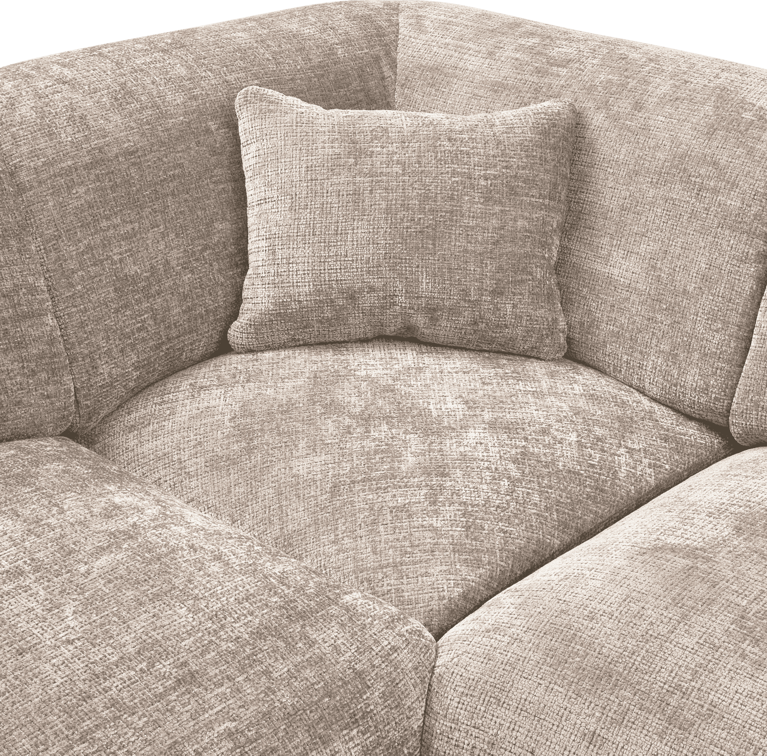 WOOOD Cloud hoekbank links chenille naturel Naturel Hoekbank