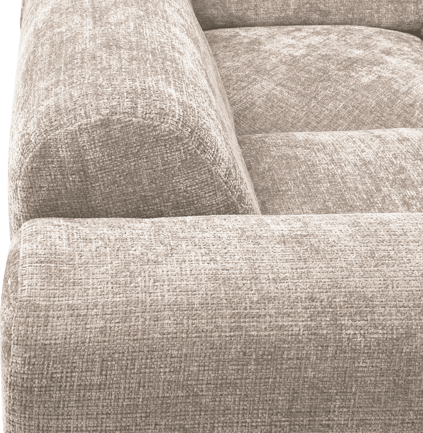 WOOOD Cloud hoekbank links chenille naturel Naturel Hoekbank